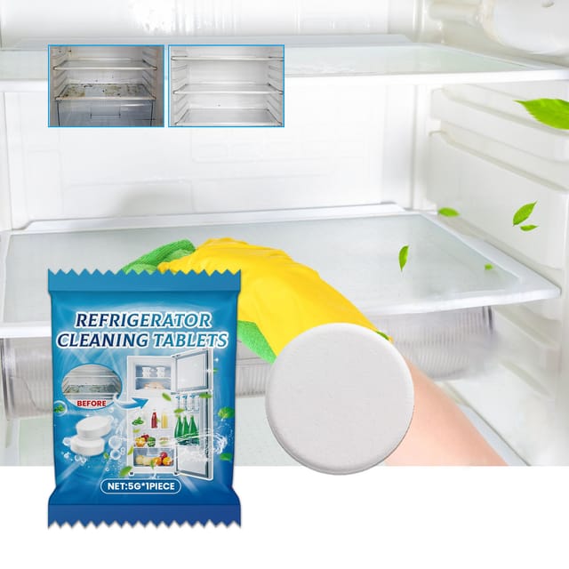 Kühlschrankreinigungstabletten – Gründliche Reinigung Von Gefrierschränken, Entfernung Von Kalkablagerungen Und Gerüchen Aus Ecken – Brausetabletten – 5 G X 1 Packung