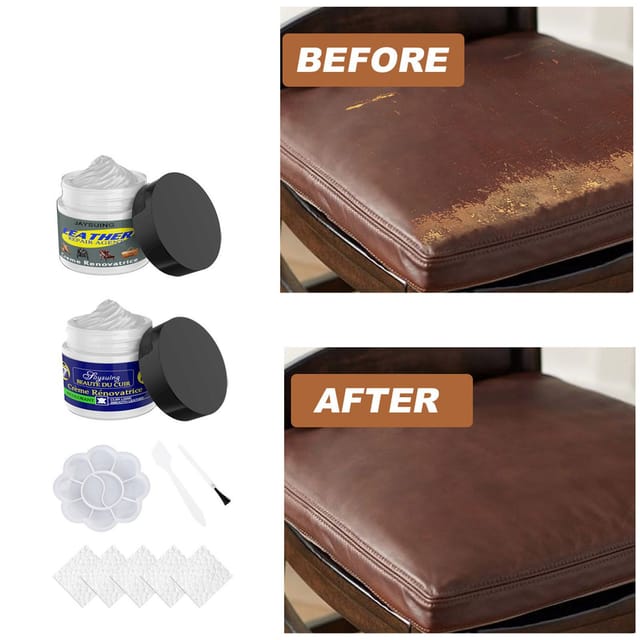 Ledercreme Zur Reparatur Von Kratzern Und Rissen An Lederkleidung, Autositzen Und Ledersofas – Zubehörset
