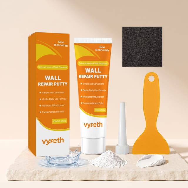 Multifunktionale Wandreparaturpaste Für Risse Und Flecken – 100 G X 1 + Spachtel X 1 + Schleifpapier X 1 + Düsenkappe X 1