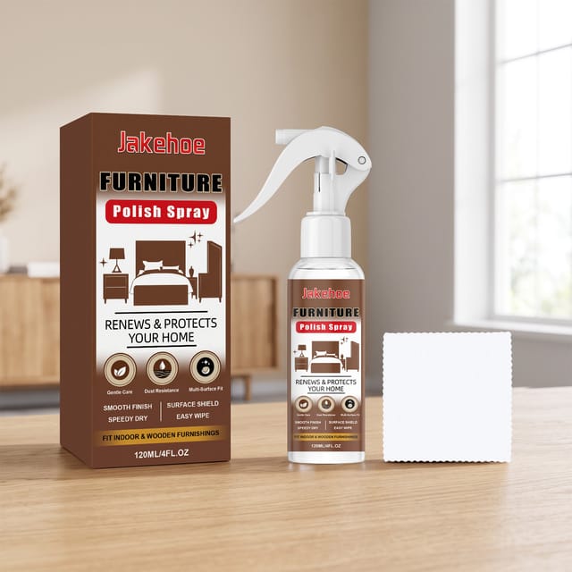 Möbelpflegespray, Ideal Zum Abstauben Von Oberflächen Und Zum Schutz Der Oberfläche Von Holzmöbeln – Inhalt: 1 X 120 Ml Flasche, 1 Tuch.