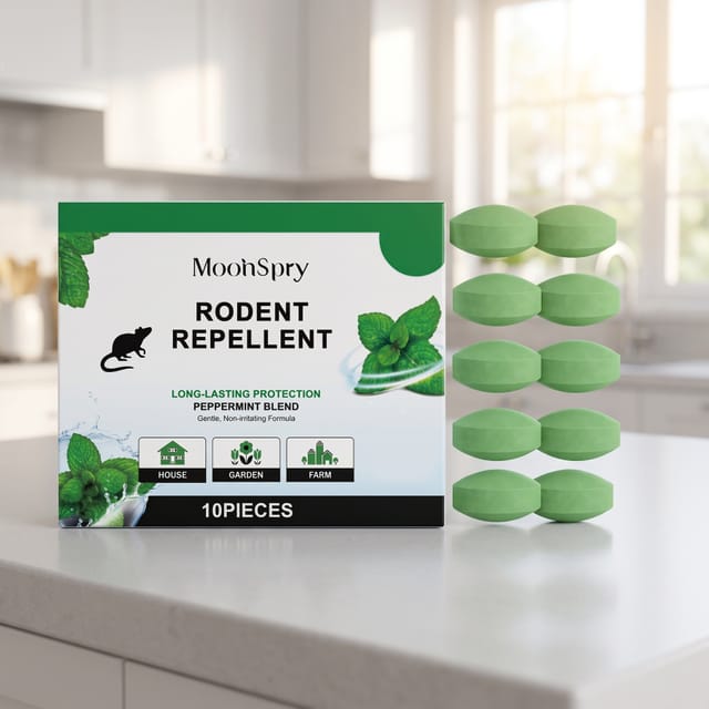 Rattenabwehrtabletten Für Drinnen Und Draußen. Vertreibt Ratten, Beugt Belästigungen Vor Und Verhindert Nagetiere. Mit Minzduft. 10 Tabletten.