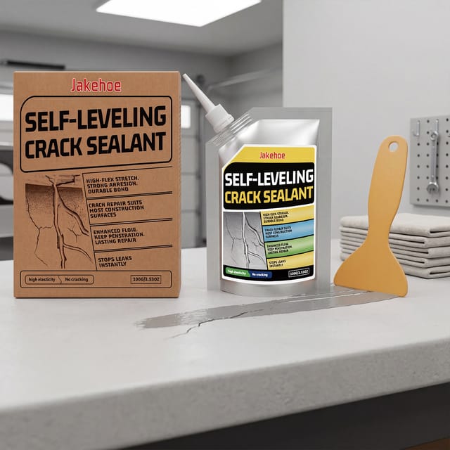 Selbstnivellierendes Dichtmittel Für Betonrisse: Praktische Reparatur, Nivellierung, Langlebig Und Einfach Anzuwenden – 100 G + Spachtel 1