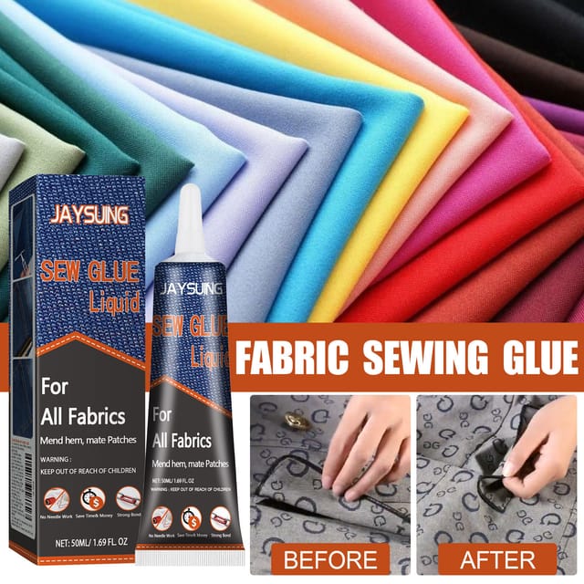 Textilreparaturkleber Zum Nähen, Ausbessern, Sticken, Für Sofas, Autokissen, Kleidung Und Möbel – 50-ml-packung