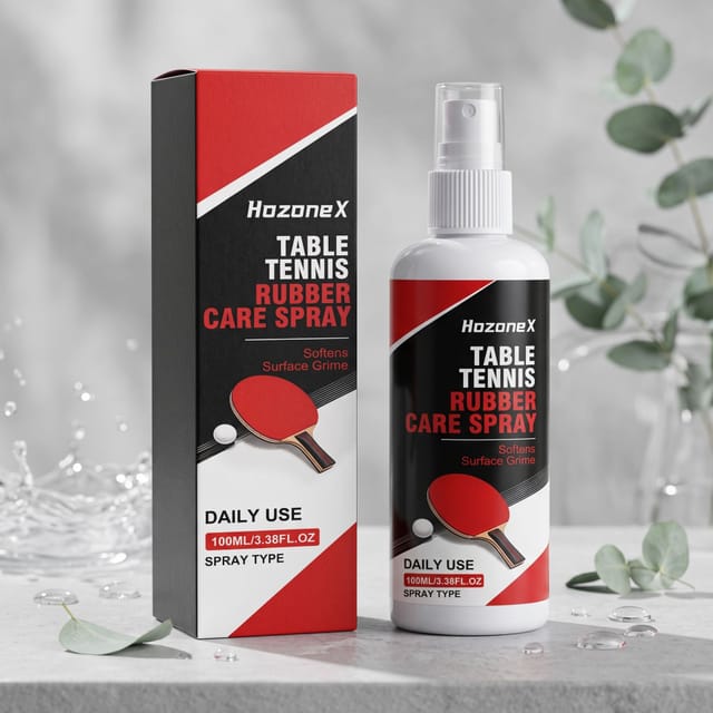 Tischtennisschlägerreiniger Mit Milder Formel, Der Schweiß, Staub Und Schmutz Von Der Gummioberfläche Des Schlägers Löst – 100 Ml