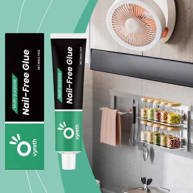 Wasserfester Und Nagelfreier Klebstoff, Ideal Für Den Täglichen Gebrauch Im Haushalt, Kein Bohren Erforderlich, Schnelltrocknend Und Geeignet Zum Verkleben Verschiedener Oberflächen – 60 G