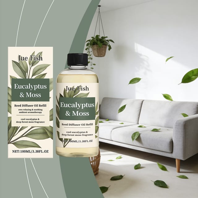 Ätherisches Öl Mit Eukalyptus- Und Moosduft, Holzig-frischer Duft, Leichter Und Eleganter Diffusor Für Ein Angenehmes Ambiente In Ihrem Zuhause – 100 Ml