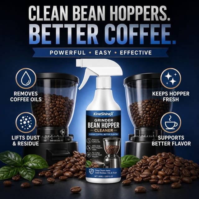 Der Kineshinex Kaffeemühlen-trichterreiniger Entfernt Fett Und Kaffeesatzreste Aus Den Mahlkammern Von Kaffeemaschinen.