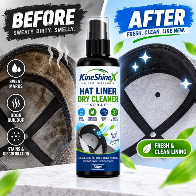 Kineshinex Hutfutter-reinigungsspray Für Schweißbänder: Entfernt Schnell Schweißflecken, Gerüche Und Andere Verschmutzungen.
