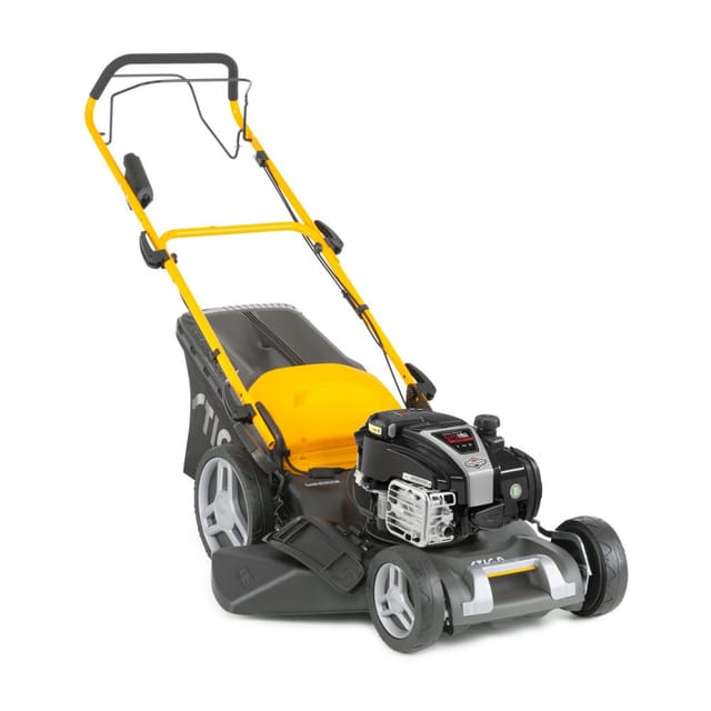 Stiga Combi 48 Seq B Ms Benzin-rasenmäher, 150 Cm³, 46 Cm – 60 L Hybrid-fangkorb, 4-in-1 Funktion – Rasenflächen Bis 1.200 M²