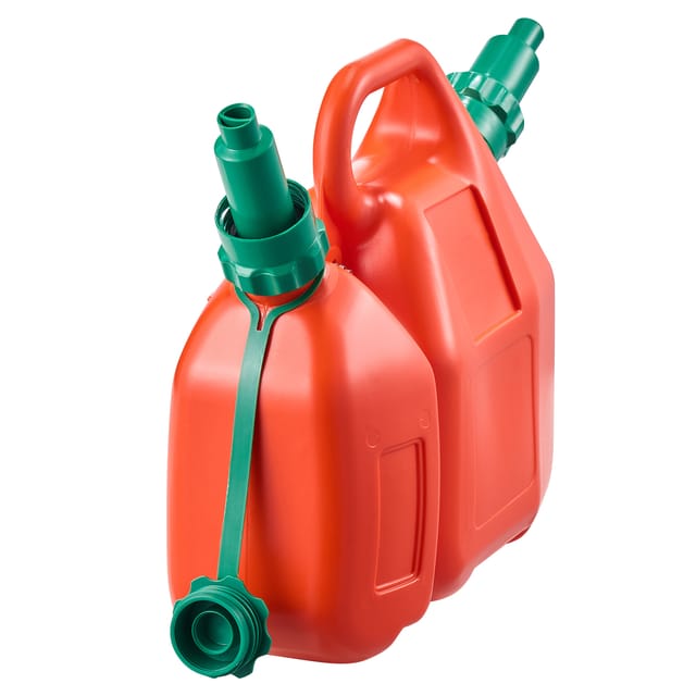 Mophorn Kraftstoffkanister, 6 L Tank Mit Ausguss Und 1,9 L Zusätzlichem Ölbehälter, Maximale Durchflussrate Von 5,5 L/min, Flüssigkeitsbehälter Geeignet Für Autos, Motorräder, Atvs Und Utvs