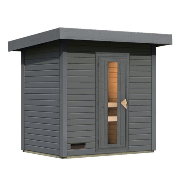 Karibu Woodfeeling Saunahaus Hytti 1 terragrau günstig