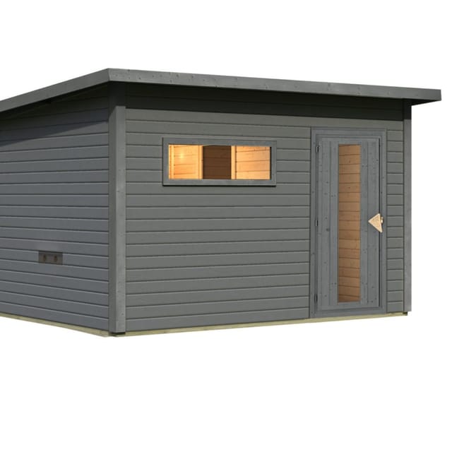 Karibu Woodfeeling Saunahaus Hytti 6 terragrau günstig