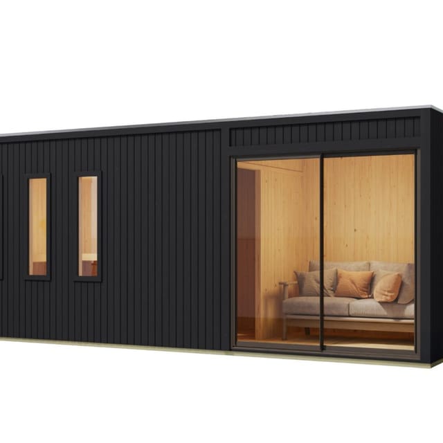 Karibu Woodfeeling Saunahaus Monterey schwarz günstig