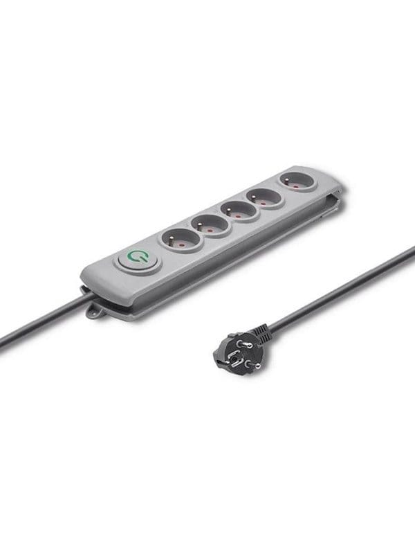 Qoltec berspannungsschutz 50272 - 5 AC-Steckdosen - 3 m Kabel - Grau
