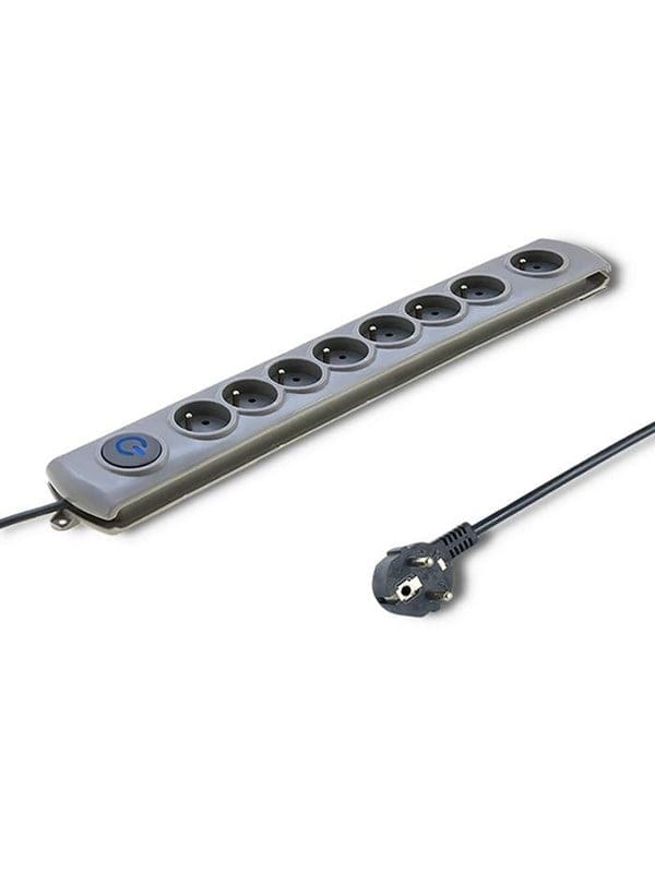 Qoltec Quick switch 50168 berspannungsschutz - 8 Steckdosen - 3 m - Grau