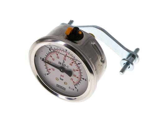 Glycerin-Manometer G1/4 Anschluss hinten -1 bis 5 bar 63mm WIKA