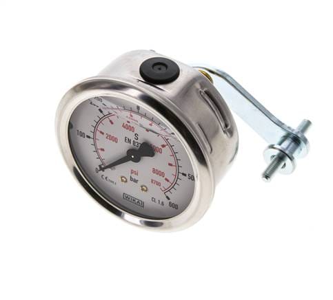 Glycerin-Manometer G1/4 Anschluss hinten 0 bis 600 bar 63mm WIKA