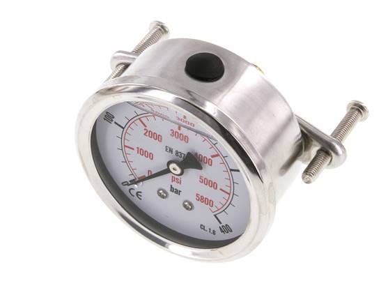 Glycerin-Manometer G1/4 Anschluss hinten 0 bis 400 bar 63mm