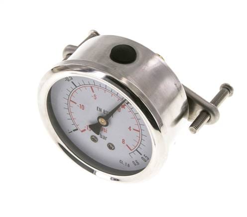 Glycerin-Manometer G1/4 Anschluss hinten -1 bis 0,6 bar 63mm