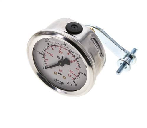 Glycerin-Manometer G1/4 Anschluss hinten 0 bis 60 bar 63mm WIKA