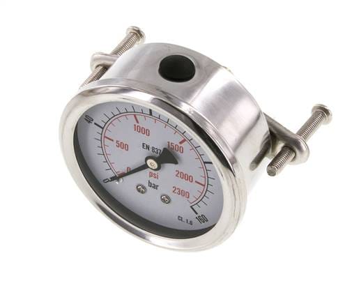 Glycerin-Manometer G1/4 Anschluss hinten 0 bis 160 bar 63mm