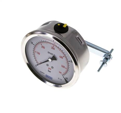 Glycerin-Manometer G1/2 Anschluss hinten 0 bis 40 bar 100mm WIKA