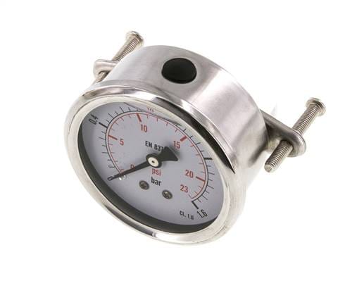 Glycerin-Manometer G1/4 Anschluss hinten 0 bis 1,6 bar 63mm