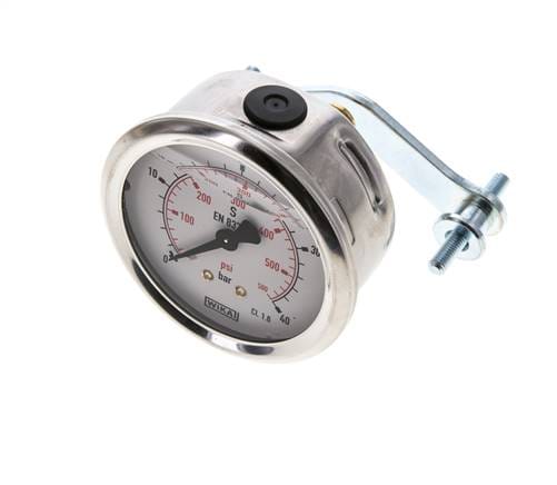 Glycerin-Manometer G1/4 Anschluss hinten 0 bis 40 bar 63mm WIKA