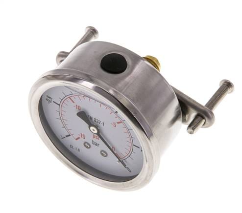 Glycerin-Manometer G1/4 Anschluss hinten -1 bis 0 bar 63mm