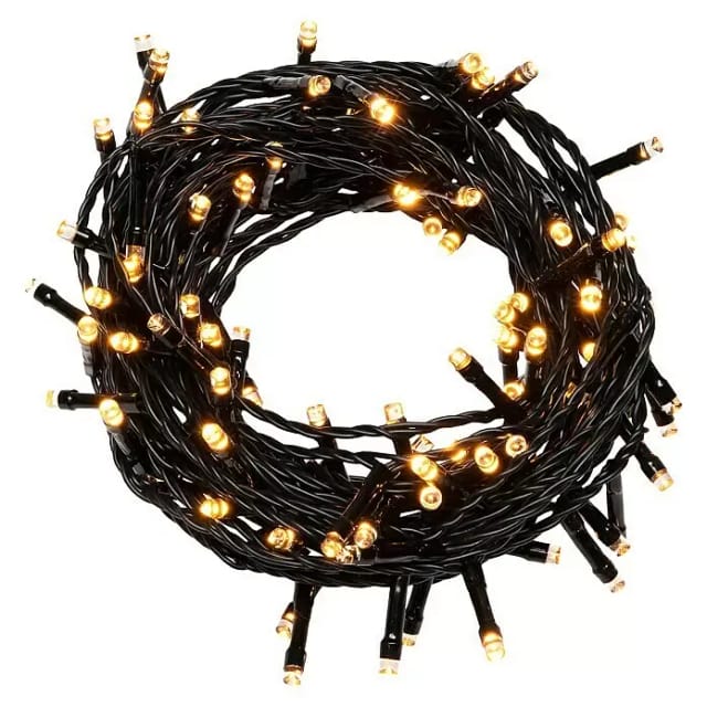 Konstsmide LED-Lichterkette (Außen, Lichtfarbe: Bernstein, Anzahl Leuchtmittel: 120 Stk., Batteriebetrieben)