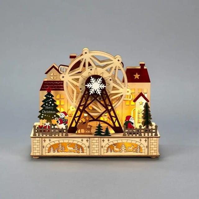 Konstsmide LED-Szenerie Weihnachtsmarkt (L x B x H: 28 x 12 x 24,5 cm, Weiß, Batteriebetrieben, LED)