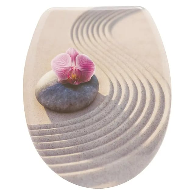 Sanicomfort WC-Sitz Zen Stone (Duroplast, Beige, Mit Absenkautomatik)