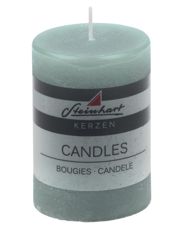 Steinhart Stumpenkerze Raureif Ø 5,8 x 10 cm salbei