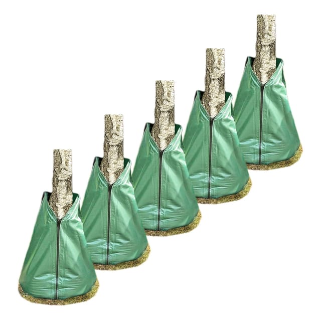 Novatool 5X Säcke für Baumbewässerung 75 Liter Grün Bewässerungsbeutel aus robustem PVC Baumsäcke Bewässerung Baumbewässerung Säcke Wasserbeutel Baum
