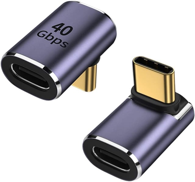 90-grad-usb-c-adapter (2er-pack), Usb-c-stecker Auf Usb-c-buchse, Rechtwinklig