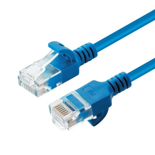 Microconnect Cat6a U/utp Netzwerkkabel 0,15 M Slim Blau