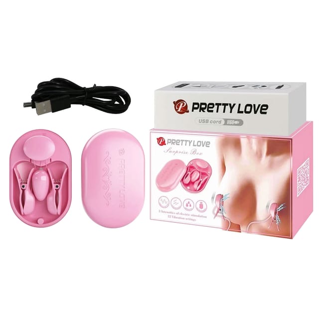 Usb-nippel-elektrostimulationsklemmen – Pretty Love Überraschungsbox Pink