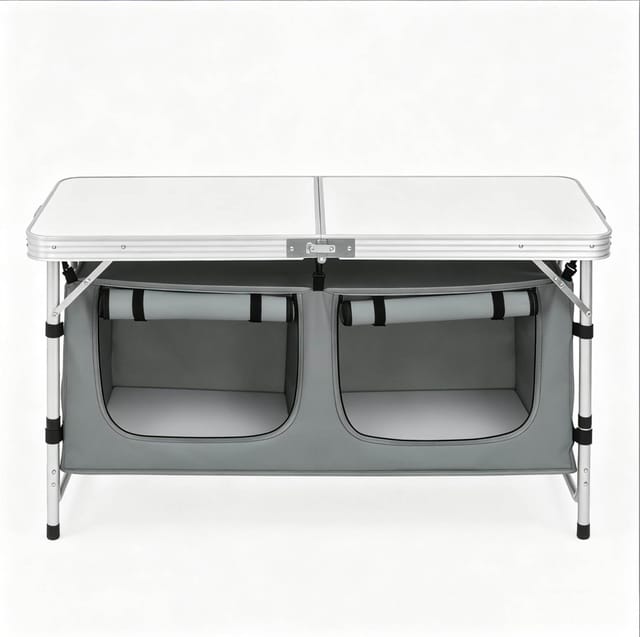 Klappbarer Campingtisch 120 X 47 Cm, Höhenverstellbar, Mit Hängetasche
