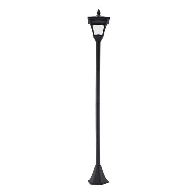 Homvra Solar-gartenleuchte Mit Led, Schwarz, 15 X 15 X 120 Cm