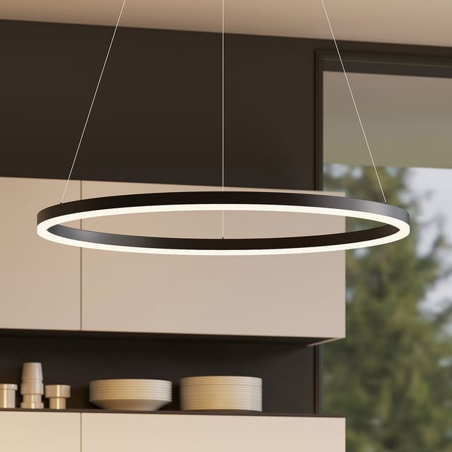 [gebraucht] B-ware Arcchio Hängeleuchte Pendelleuchte Leuchte Albiona Led Dimmbar Schwarz Ø80cm