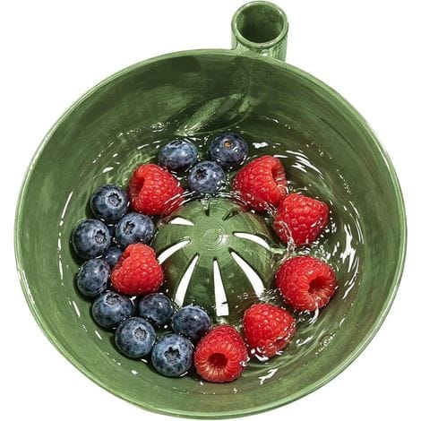 3d-gedruckte, Selbstdrehende Obstwaschschüssel Mit Schnellablaufloch, Gemüsespülkorb, Erdbeer- Und Blaubeerwaschsieb, Küchenarbeitsplatte, Spülbecken, Koch- Und Backwerkzeug