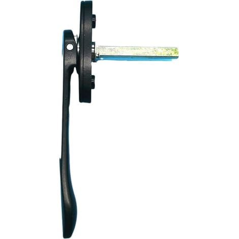 Pvc-fenstergriff-set, 1 Stück, Aluminiumlegierung-drehkippfenstergriff, Für Falttüren, Schwertform, Dünn Und Flach, Quadratisch, Stahl (schwarz)