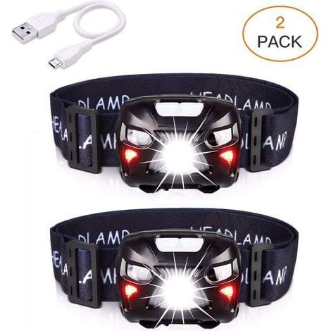 Wiederaufladbare Led-stirnlampe Mit Usb-anschluss, Leistungsstark (400 Lm), 8 Leuchtmodi, Wasserdicht (ipx4), Bewegungssensor, Ideal Zum Angeln, Campen, Wandern, Radfahren Und Lesen – Rw