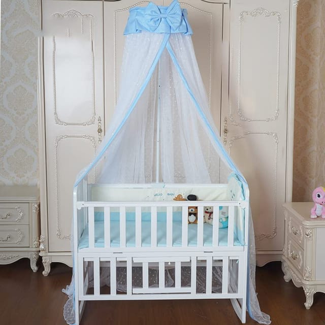 Moskitonetz Für Babybett/kinderbett/moskitokuppel (blau)