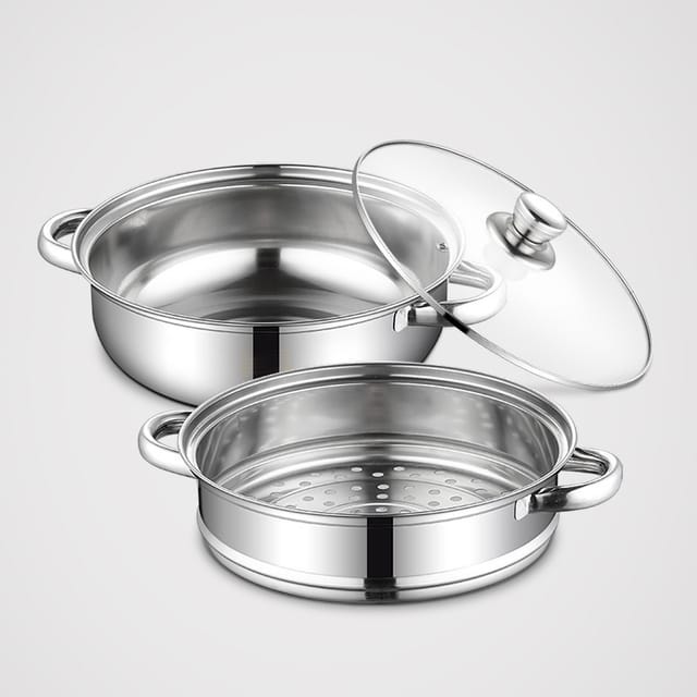 Doppelwandiger Edelstahl-dampfgarer Mit Dicker Beschichtung, Großer Topf, Fischdämpfer, Geeignet Für Induktions- Und Gasherde, Vielseitiges Küchenutensil, Kasserolle.