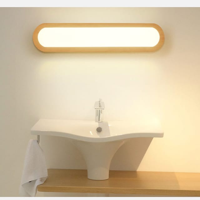 Led-wandleuchte Aus Massivholz, Wandleuchte Für Den Innenbereich, Wandleuchte Für Wohnzimmer, Schlafzimmer, Treppenhaus, Badezimmer, Warmweiß (55 Cm)