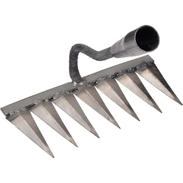 Unkrautstecher Aus Metall, Handrechen, Hohlhacke Aus Gehärtetem Stahl, Tragbares Bodenbearbeitungsgerät Aus Stahl Zum Graben, Umpflanzen Und Für Die Gartenpflege