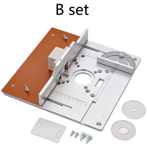Frästischplatte 245 Mm X 240 Mm, Elektrischer Holzfrästisch, Einlegeplatte Mit Gehrungsanschlag, Tischkreissäge, Berechnungswerkbank (ausführung B)