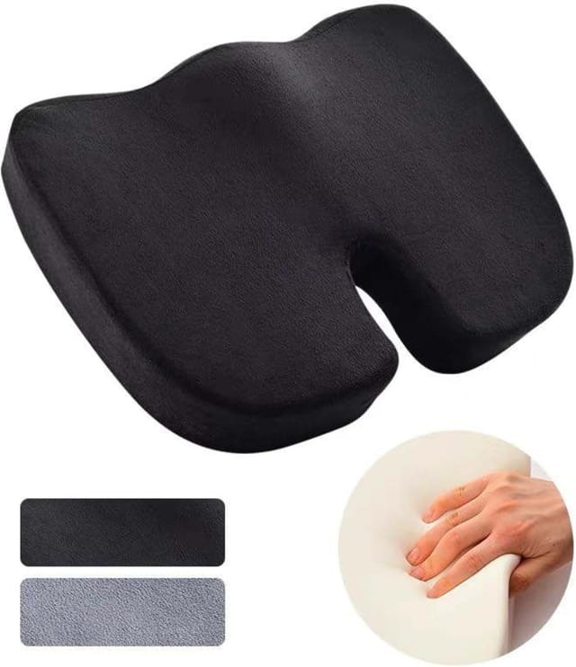 Pure Ease U-förmiges Sitzkissen Aus Memory-schaum Für Büro- Und Autostühle - Orthopädisches Steißbeinstützkissen Zur Schmerzlinderung Und Für Komfort Bei Längerem Sitzen, Linderung Von Ischias- Und Rü