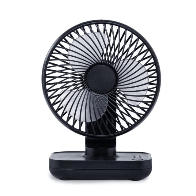Leiser Tischventilator, Usb-tischventilator Mit 4 Geschwindigkeitsstufen, 90° Verstellbar, Kabellos, Blau
